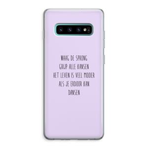 CaseCompany Sprong: Samsung Galaxy S10 Plus Transparant Hoesje