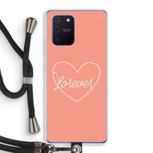 CaseCompany Forever heart: Samsung Galaxy Note 10 Lite Transparant Hoesje met koord
