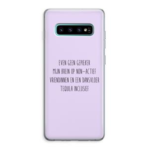 CaseCompany Tequila: Samsung Galaxy S10 Plus Transparant Hoesje