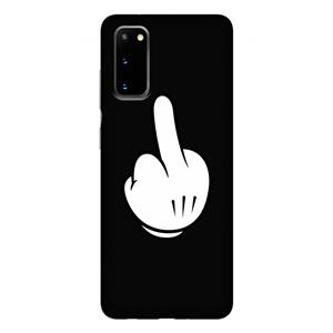 CaseCompany Middle finger black: Samsung Galaxy S20 Tough Case