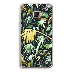 CaseCompany Tropical Palms Dark: Samsung A3 (2017) Transparant Hoesje