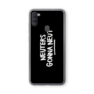 CaseCompany Neuters (zwart): Samsung Galaxy A11 Transparant Hoesje