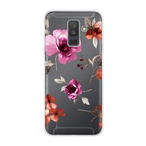 CaseCompany Geschilderde bloemen: Samsung Galaxy A6 Plus (2018) Transparant Hoesje