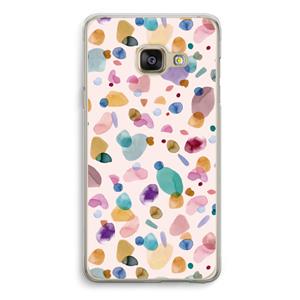 CaseCompany Terrazzo Memphis Pink: Samsung A3 (2017) Transparant Hoesje