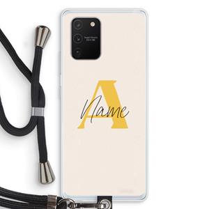 CaseCompany Amber Script: Samsung Galaxy S10 Lite Transparant Hoesje met koord