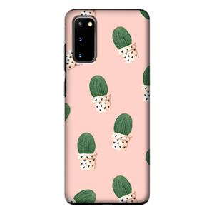 CaseCompany Cactusprint roze: Samsung Galaxy S20 Tough Case