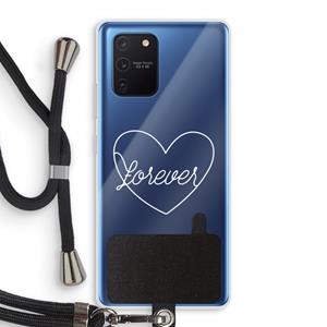 CaseCompany Forever heart pastel: Samsung Galaxy Note 10 Lite Transparant Hoesje met koord