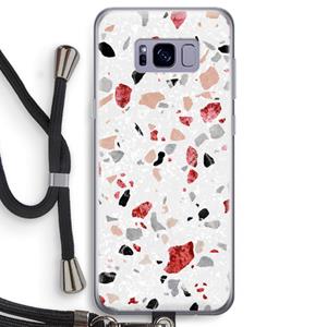 CaseCompany Terrazzo N°12: Samsung Galaxy S8 Transparant Hoesje met koord