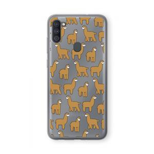 CaseCompany Alpacas: Samsung Galaxy A11 Transparant Hoesje