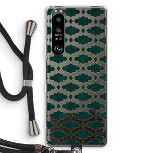 CaseCompany Moroccan tiles: Sony Xperia 1 III Transparant Hoesje met koord