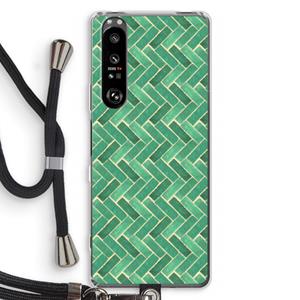 CaseCompany Moroccan tiles 2: Sony Xperia 1 III Transparant Hoesje met koord