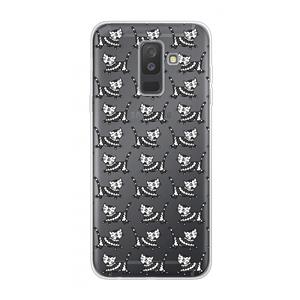 CaseCompany Zwarte poes: Samsung Galaxy A6 Plus (2018) Transparant Hoesje