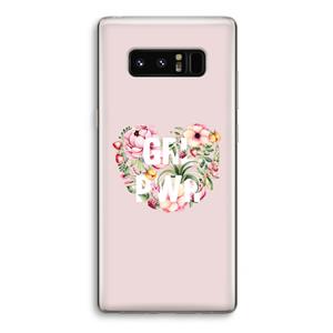 CaseCompany GRL PWR Flower: Samsung Galaxy Note 8 Transparant Hoesje