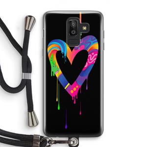 CaseCompany Melts My Heart: Samsung Galaxy J8 (2018) Transparant Hoesje met koord
