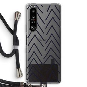 CaseCompany Marrakech Arrows: Sony Xperia 1 III Transparant Hoesje met koord