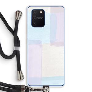CaseCompany Square pastel: Samsung Galaxy Note 10 Lite Transparant Hoesje met koord