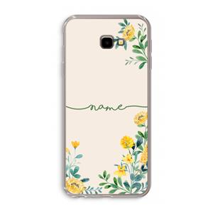 CaseCompany Gele bloemen: Samsung Galaxy J4 Plus Transparant Hoesje