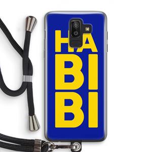 CaseCompany Habibi Blue: Samsung Galaxy J8 (2018) Transparant Hoesje met koord