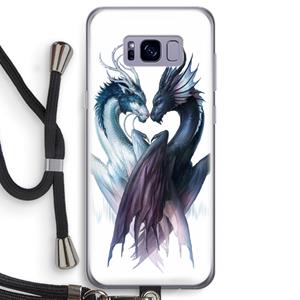 CaseCompany Yin Yang Dragons: Samsung Galaxy S8 Transparant Hoesje met koord