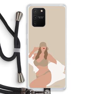 CaseCompany One of a kind: Samsung Galaxy S10 Lite Transparant Hoesje met koord