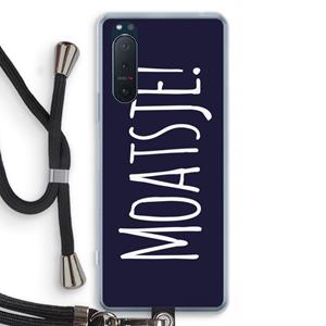 CaseCompany Moatsje!: Sony Xperia 5 II Transparant Hoesje met koord