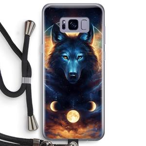 CaseCompany Wolf Dreamcatcher: Samsung Galaxy S8 Transparant Hoesje met koord