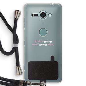 CaseCompany uzelf graag zien: Sony Xperia XZ2 Compact Transparant Hoesje met koord