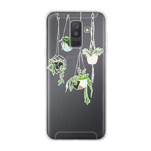 CaseCompany Hang In There: Samsung Galaxy A6 Plus (2018) Transparant Hoesje