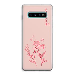 CaseCompany Giving Flowers: Samsung Galaxy S10 Plus Transparant Hoesje