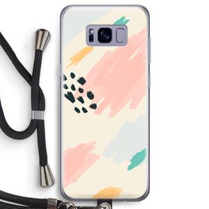 CaseCompany Sunday Chillings: Samsung Galaxy S8 Transparant Hoesje met koord