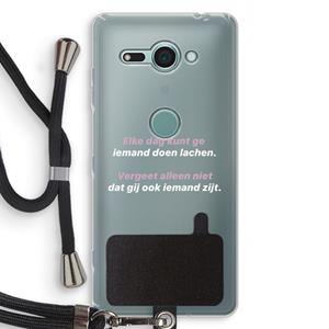 CaseCompany gij zijt ook iemand: Sony Xperia XZ2 Compact Transparant Hoesje met koord