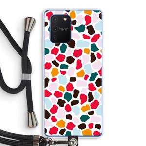 CaseCompany Colored Giraffe: Samsung Galaxy Note 10 Lite Transparant Hoesje met koord