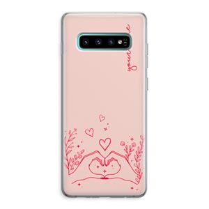 CaseCompany Love is in the air: Samsung Galaxy S10 Plus Transparant Hoesje