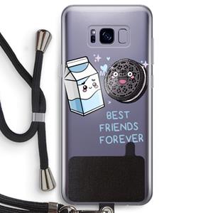 CaseCompany Best Friend Forever: Samsung Galaxy S8 Transparant Hoesje met koord