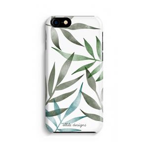 CaseCompany Tropical watercolor leaves: Volledig geprint iPhone SE 2020 Hoesje