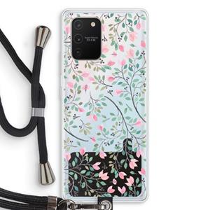CaseCompany Sierlijke bloemen: Samsung Galaxy S10 Lite Transparant Hoesje met koord
