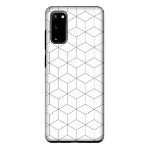 CaseCompany Zwart-witte kubussen: Samsung Galaxy S20 Tough Case