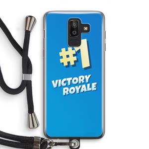 CaseCompany Victory Royale: Samsung Galaxy J8 (2018) Transparant Hoesje met koord