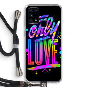 CaseCompany Only Love: Samsung Galaxy M31 Transparant Hoesje met koord