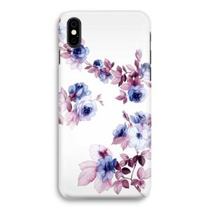 CaseCompany Waterverf bloemen: iPhone X Volledig Geprint Hoesje