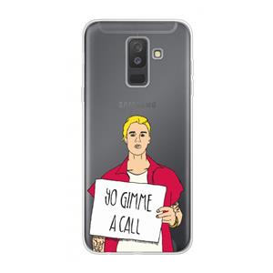 CaseCompany Gimme a call: Samsung Galaxy A6 Plus (2018) Transparant Hoesje