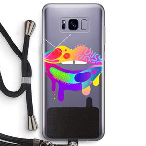 CaseCompany Lip Palette: Samsung Galaxy S8 Transparant Hoesje met koord