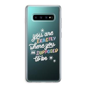 CaseCompany Right Place: Samsung Galaxy S10 Plus Transparant Hoesje