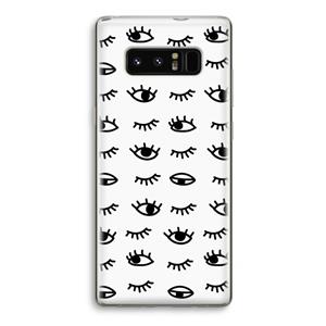 CaseCompany Eye pattern #2: Samsung Galaxy Note 8 Transparant Hoesje