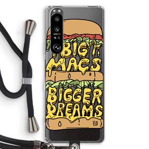 CaseCompany Big Macs Bigger Dreams: Sony Xperia 1 III Transparant Hoesje met koord