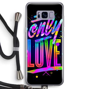 CaseCompany Only Love: Samsung Galaxy S8 Transparant Hoesje met koord