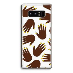CaseCompany Hands dark: Samsung Galaxy Note 8 Transparant Hoesje