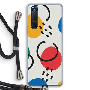 CaseCompany Illustratieve pop 3: Sony Xperia 5 II Transparant Hoesje met koord