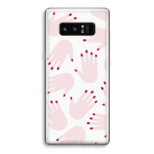CaseCompany Hands pink: Samsung Galaxy Note 8 Transparant Hoesje