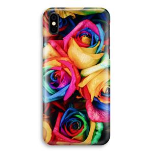 CaseCompany Neon bloemen: iPhone X Volledig Geprint Hoesje